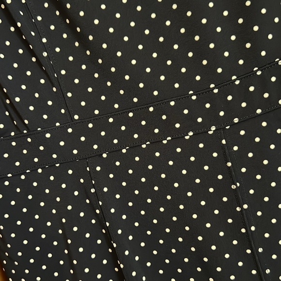 NWT Talbots, Blue Navy White Polka Dot Dress, Size 14 - Picture 3 of 8